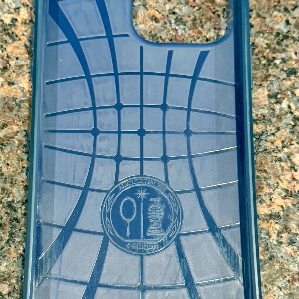Spigen Ultra Hybrid iPhone 15 Pro Max Case Navy Blue Perfect Shape Cell Phone